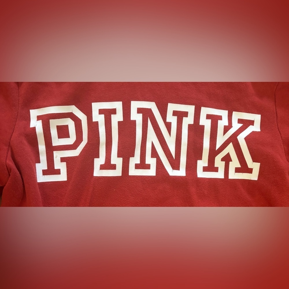 PINK Victoria’s Secret hoodie logo Sz medium - Picture 3 of 6